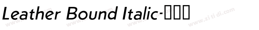 Leather Bound Italic字体转换